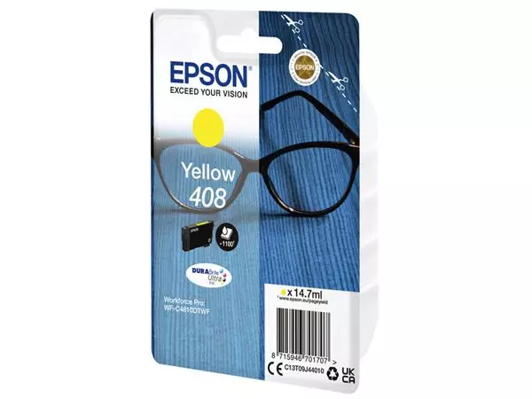 Een Inktcartridge Epson T09J440 408 geel koop je bij Totaal Kantoor Goeree