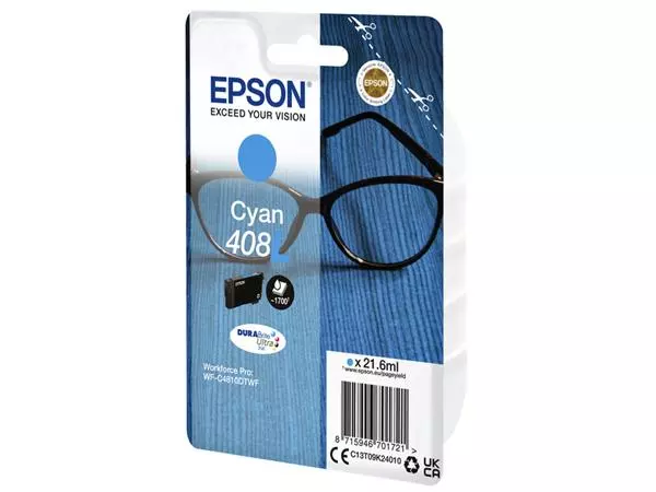 Een Inktcartridge Epson T09K240 408L blauw koop je bij Totaal Kantoor Goeree