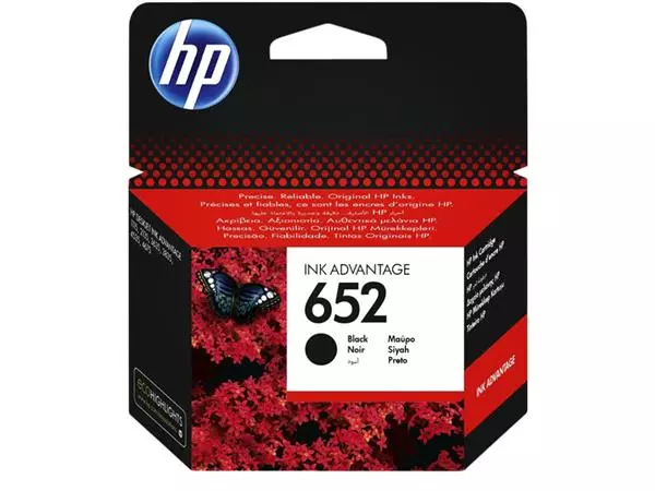 Een Inktcartridge HP F6V25AE 652 zwart koop je bij Goedkope Kantoorbenodigdheden