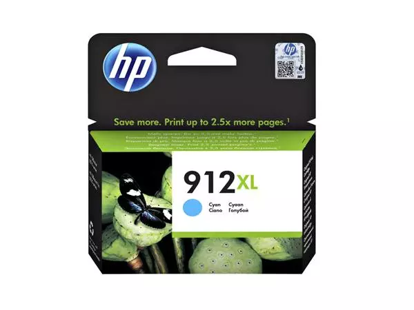 Een Inktcartridge HP 3YL81AE 912XL blauw koop je bij Van Hoye Kantoor BV