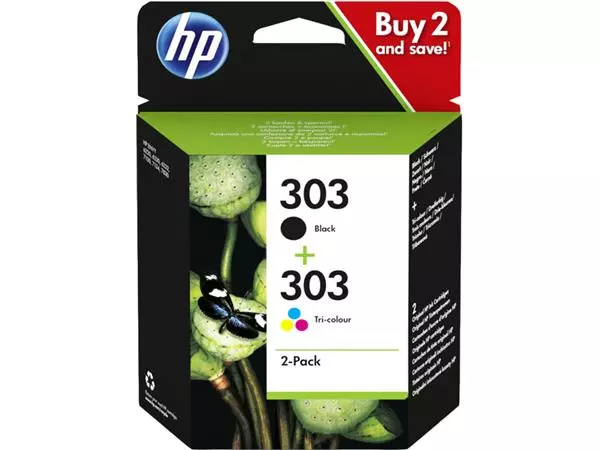 Inktcartridge HP 3YM92AE 303 zwart + kleur