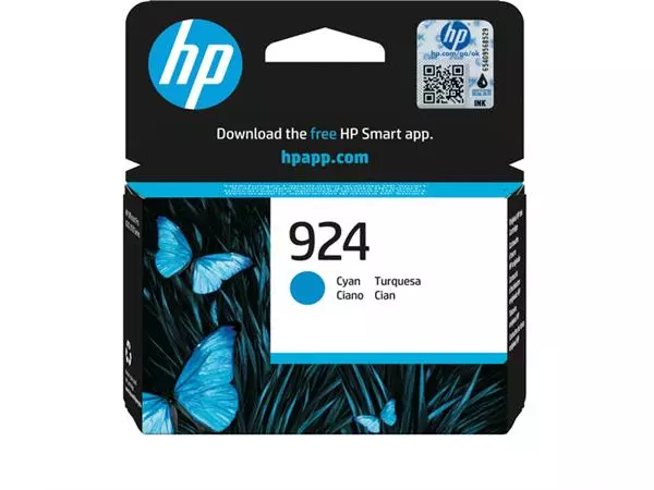 Een Inktcartridge HP 4K0U3NE 924 blauw koop je bij Van Hoye Kantoor BV