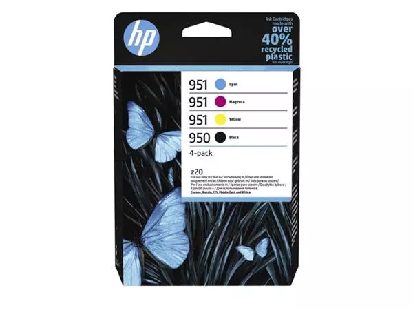 Inktcartridge HP 6ZC65AE 950/951 zwart + 3 kleuren