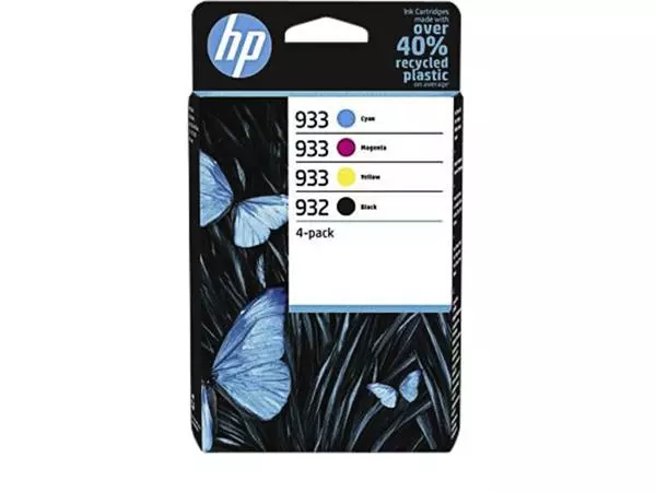 Inktcartridge HP 6ZC71AE 932 933 zwart + 3 kleuren