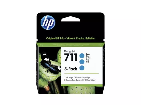 Een Inktcartridge HP CZ134A 711 blauw koop je bij Van Hoye Kantoor BV