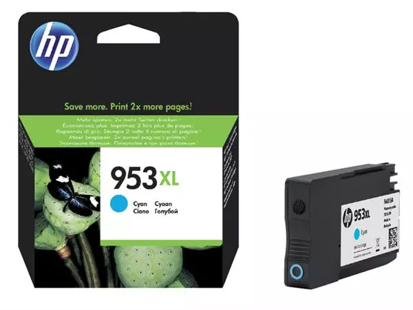 Een Inktcartridge HP F6U16AE 953XL blauw koop je bij Alles voor uw kantoor