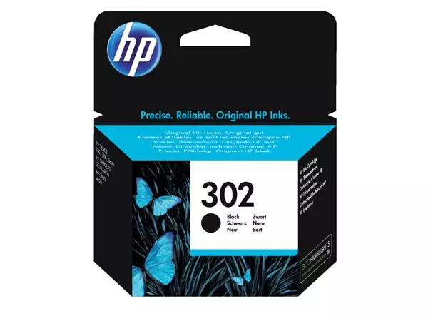 Een Inktcartridge HP F6U66AE 302 zwart koop je bij KantoorProfi België BV