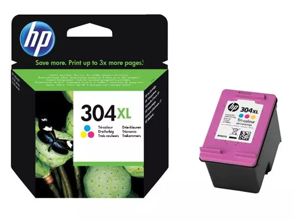 Een Inktcartridge HP N9K07AE 304XL kleur koop je bij Goedkope Kantoorbenodigdheden