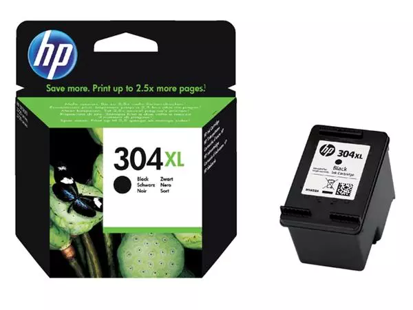 Een Inktcartridge HP N9K08AE 304XL zwart koop je bij Klik Office BV