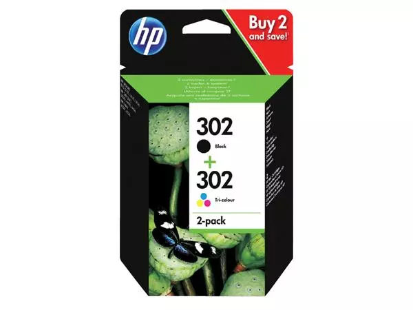 Inktcartridge HP X4D37AE 302 zwart+kleur