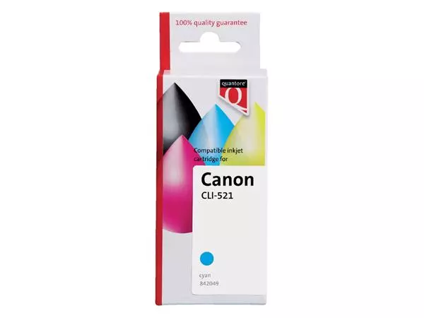 Inktcartridge Quantore alternatief tbv Canon CLI-521 blauw+chip