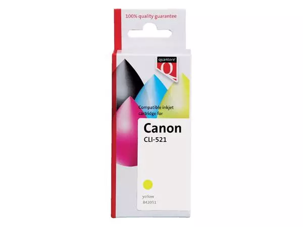 Een Inktcartridge Quantore alternatief tbv Canon CLI-521 geel+chip koop je bij Klik Office BV