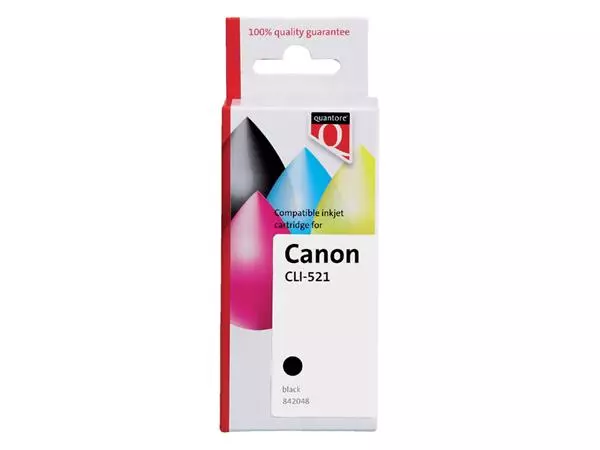 Een Inktcartridge Quantore alternatief tbv Canon CLI-521 zwart+chip koop je bij QuickOffice BV