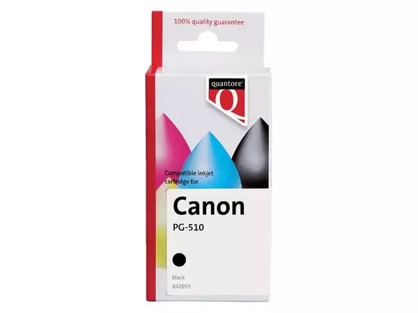Een Inktcartridge Quantore alternatief tbv Canon PG-510 zwart + chip koop je bij Totaal Kantoor Goeree