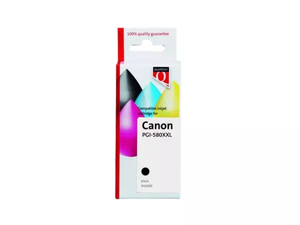 Een Inktcartridge Quantore alternatief tbv Canon PGI-580XXL pigment zwart koop je bij Van Hoye Kantoor BV