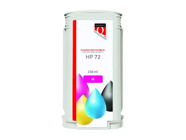 Een Inktcartridge Quantore alternatief tbv HP 72 C9372A rood koop je bij Van Hoye Kantoor BV