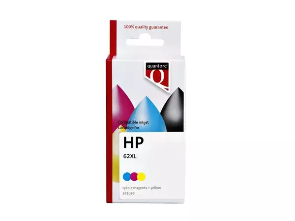 Een Inktcartridge Quantore alternatief tbv HP C2P07AE 62XL kleur koop je bij Van Hoye Kantoor BV