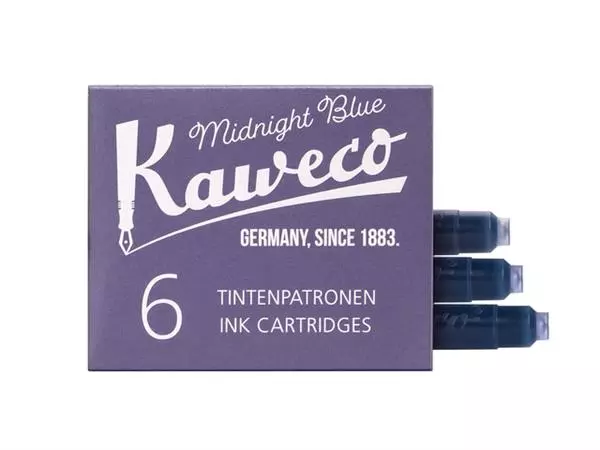 Een Inktpatroon Kaweco blauwzwart doosje à 6 stuks koop je bij Totaal Kantoor Goeree