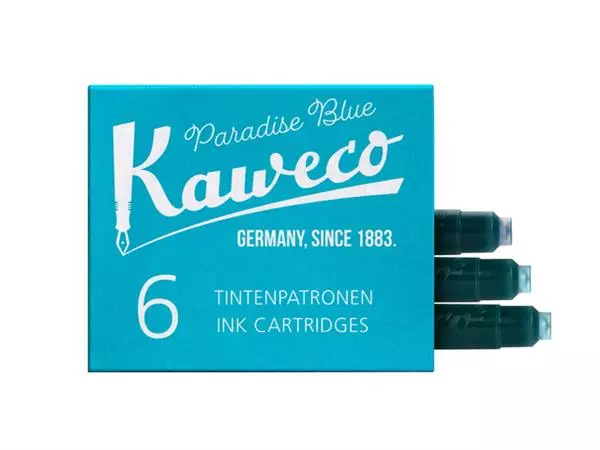 Een Inktpatroon Kaweco turquoise doosje à 6 stuks koop je bij L&N Partners voor Partners B.V.