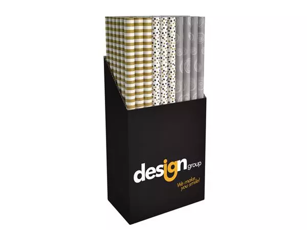 Een Inpakpapier Design Group party chique 200x70cm assorti koop je bij Goedkope Kantoorbenodigdheden