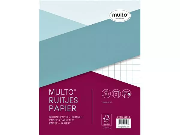 Interieur Multo 17-gaats 80gr 50vel ruit 10mm