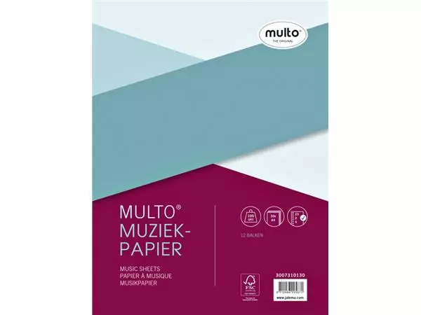 Een Interieur Multo muziekpapier A4 23-rings 50vel koop je bij EconOffice