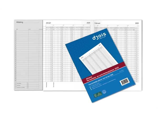 Een Jaarplanner 2025 Djois personeel- en activiteitenplanner koop je bij The Cartridge Company