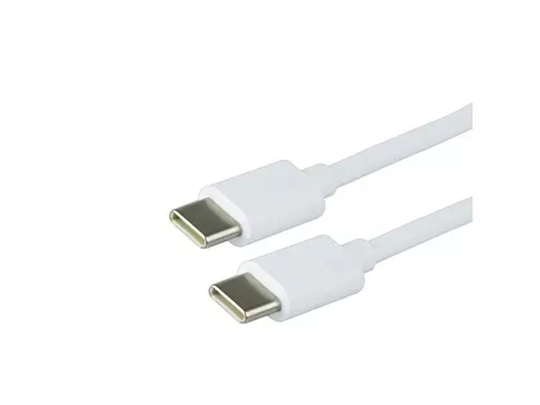 Een Kabel Green Mouse USB C-C 2.0 1 meter wit koop je bij Totaal Kantoor Goeree