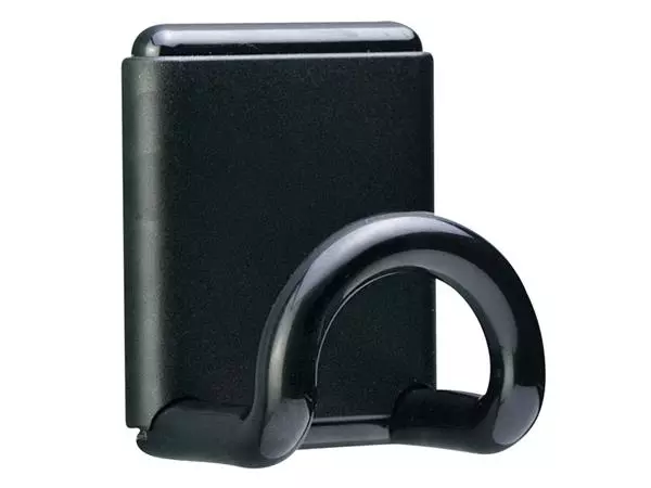 Een Kapstokhaak Unilux magneet 1 haak zwart koop je bij Van Leeuwen Boeken- en kantoorartikelen