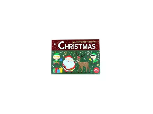 Een Kleurkaarten kerst blok à 20 kaarten koop je bij KantoorProfi België BV