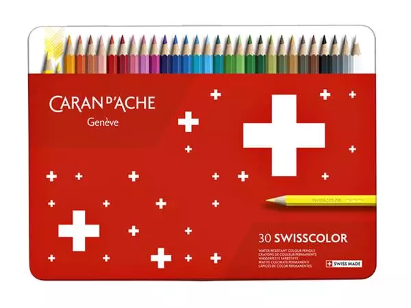 Een Kleurpotloden Caran d'Ache Swisscolor 30stuks ass koop je bij Van Hoye Kantoor BV