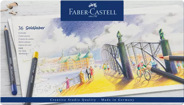 Een Kleurpotloden Faber-Castell Goldfaber assorti set à 36 stuks koop je bij Goedkope Kantoorbenodigdheden