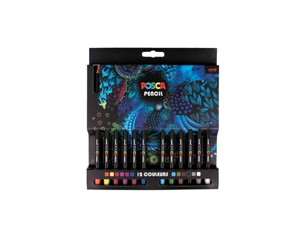 Een Kleurpotloden Posca assorti set à 12 stuks koop je bij NiceSupplies.nl