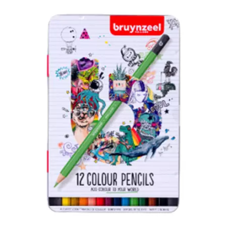 Een Crayon de couleur Bruynzeel boîte 12 pièces koop je bij Van Hoye Kantoor BV