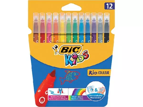 Een Kleurstift BicKids kid couleur medium assorti etui à 12 stuks koop je bij L&N Partners voor Partners B.V.