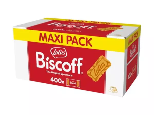 Een Koekjes Lotus Biscoff speculoos 400 stuks koop je bij Goedkope Kantoorbenodigdheden