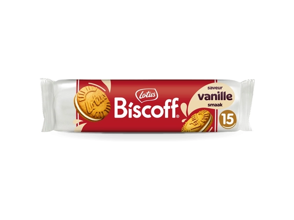 Een Koekjes Lotus Biscoff speculoos sandwich vanille 15 stuks koop je bij Unimark Office B.V.