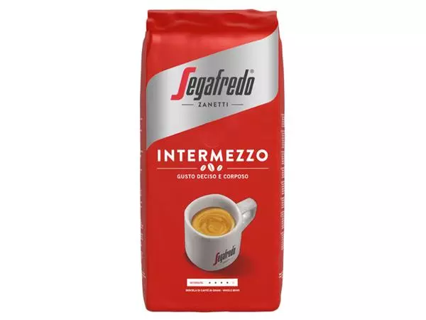 Een Koffie Segafredo Intermezzo bonen 1000gr koop je bij Totaal Kantoor Goeree