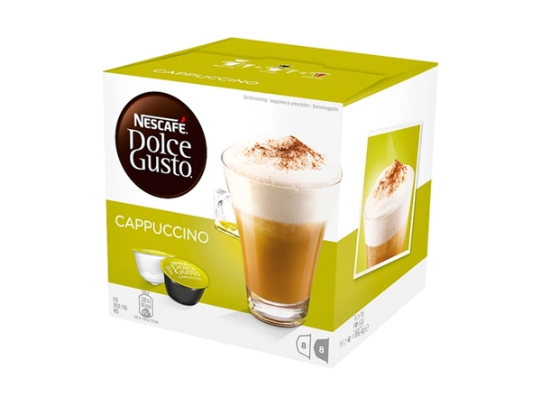 Een Koffiecups Dolce Gusto cappuccino 16 stuks koop je bij Holzem Kantoorefficiency