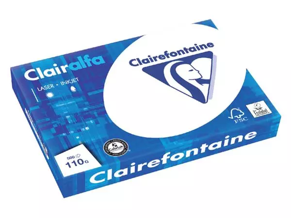 Een Kopieerpapier Clairefontaine Clairalfa A3 110gr wit 500vel koop je bij Totaal Kantoor Goeree