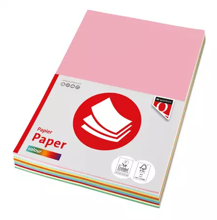 Kopieerpapier Quantore Colour A4 120gr 10 kleuren x 10 vel 100 vel