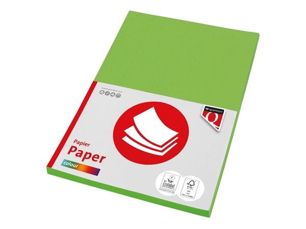 Een Kopieerpapier Quantore Colour A4 120gr helgroen 100vel koop je bij KantoorProfi België BV