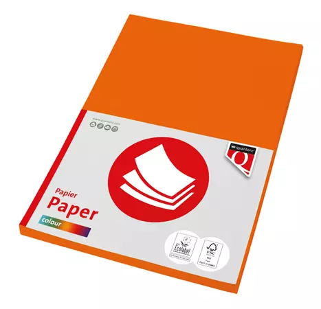 Een Kopieerpapier Quantore Colour A4 120gr oranje 100vel koop je bij Van Hoye Kantoor BV