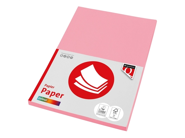 Kopieerpapier Quantore Colour A4 120gr roze 100 vel