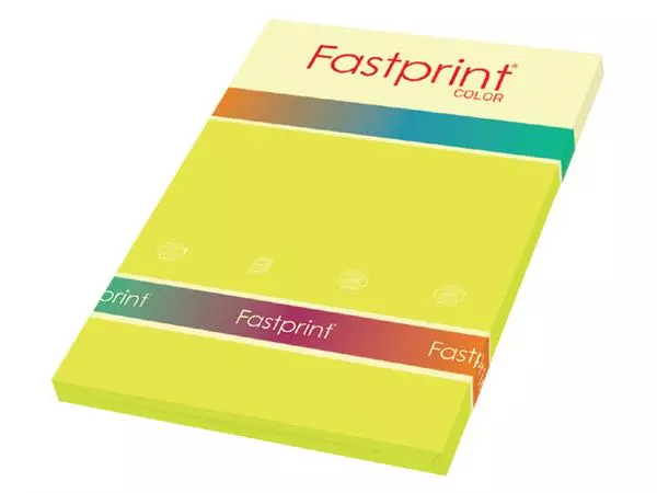 Een Kopieerpapier Fastprint A4 120gr zwavelgeel 100vel koop je bij Van Leeuwen Boeken- en kantoorartikelen