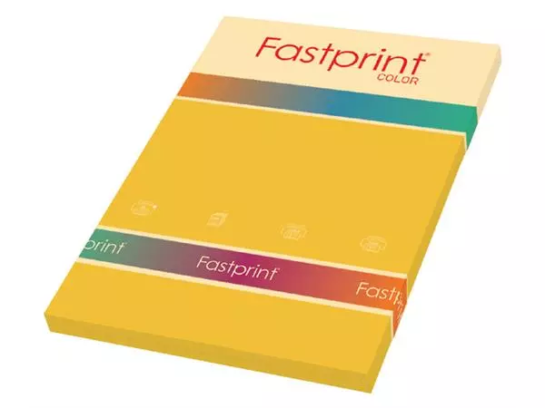 Een Kopieerpapier Fastprint A4 160gr goudgeel 50vel koop je bij Goedkope Kantoorbenodigdheden