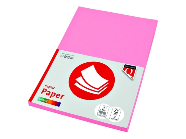 Een Kopieerpapier Quantore Colour A4 160gr roze 50vel koop je bij Tonerinktshop