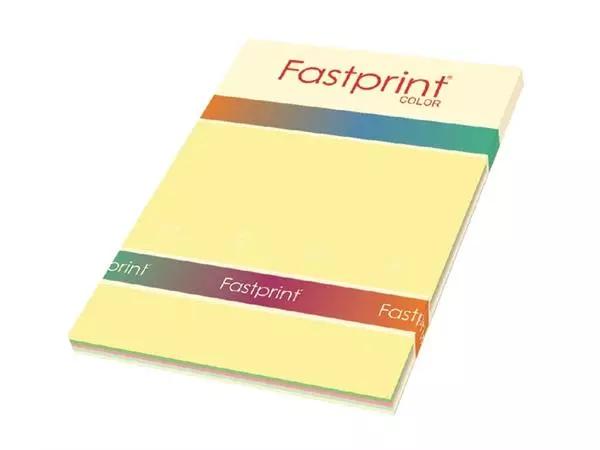 Kopieerpapier Fastprint A4 80gr 5 zachte kleuren 250vel