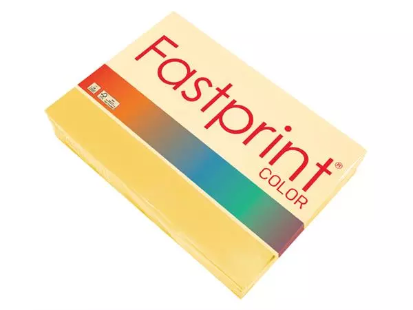 Een Kopieerpapier Fastprint A4 80gr diepgeel 500vel koop je bij Van Leeuwen Boeken- en kantoorartikelen
