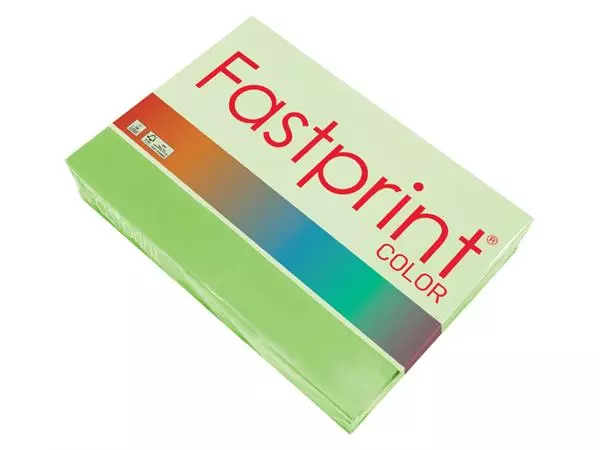 Een Kopieerpapier Fastprint A4 80gr helgroen 500vel koop je bij Van Leeuwen Boeken- en kantoorartikelen